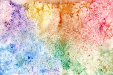 Obraz na płótnie Canvas abstract watercolor rainbow background