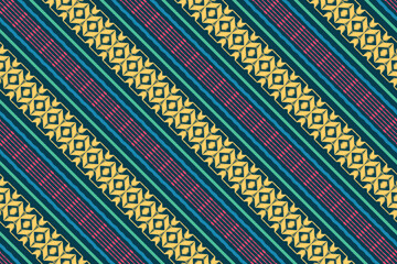 Ikat stripe tribal Aztec Seamless Pattern. Ethnic Geometric Batik Ikkat Digital vector textile Design for Prints Fabric saree Mughal brush symbol Swaths texture Kurti Kurtis Kurtas
