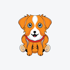 Dog vector illustration on white background 
