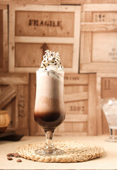 The delicious milkshake with its unique and distinctive quality