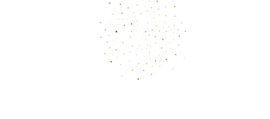 Holiday golden decoration, glitter frame isolated