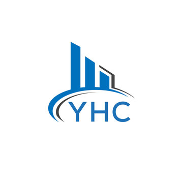YHC letter logo. YHC blue image. YHC Monogram logo design for entrepreneur and business. YHC best icon.	
