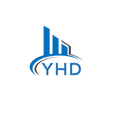 YHD letter logo. YHD blue image. YHD Monogram logo design for entrepreneur and business. YHD best icon.	
