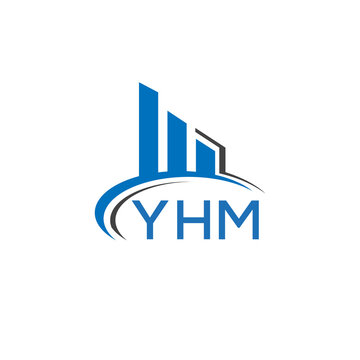 YHM letter logo. YHM blue image. YHM Monogram logo design for entrepreneur and business. YHM best icon.	
