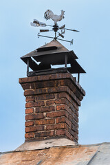 chimney,A weather vane is a meteorological instrument for measuring wind direction or a decorative accessory.