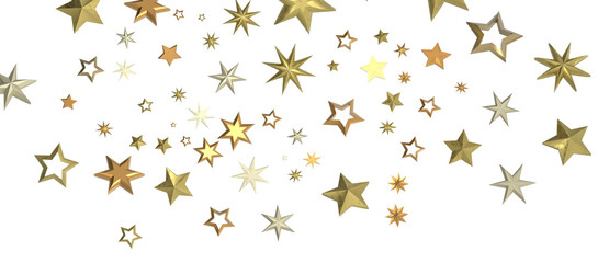 stars. Confetti celebration, Falling golden abstract decoration for party, birthday celebrate,