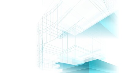 Abstract modern architecture background 3d illustration