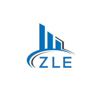 ZLE letter logo. ZLE blue image. ZLE Monogram logo design for entrepreneur and business. ZLE best icon.	
