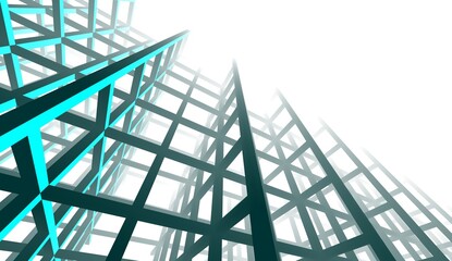 Abstract modern architecture background 3d illustration