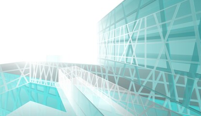 Abstract modern architecture background 3d illustration