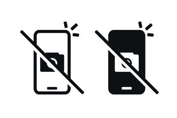 No photo. Taking photos prohibited. Illustration vector