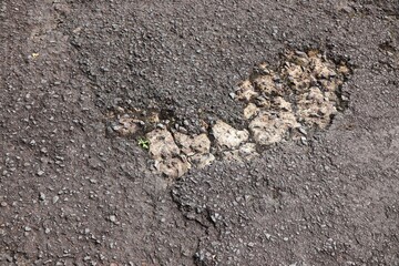 Road pavement pothole