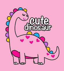 colorful cute dinosaur