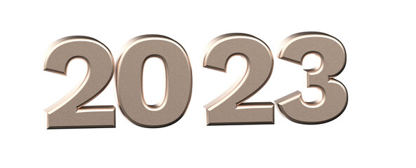 Typography design of 2023 with 3d style