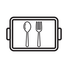 Tray icon vector logo design template