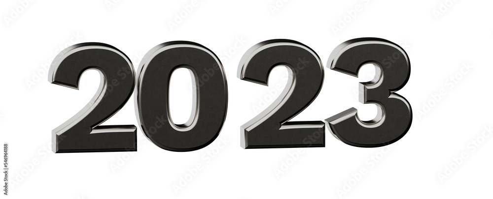 Poster Typography design of 2023 with 3d style design