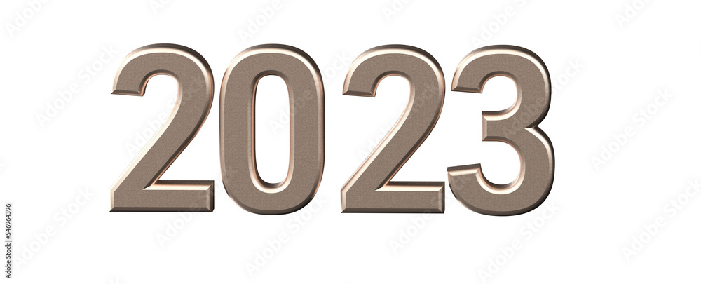 Poster Typography design of 2023 with 3d style