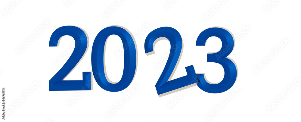 Poster Typography design of 2023 with 3d style