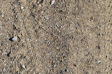 sandy road with tire tracks