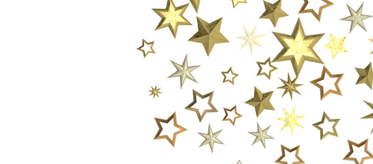 Glossy 3D Christmas star icon. Design element for holidays.