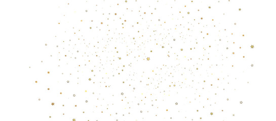 Holiday golden decoration, glitter frame isolated