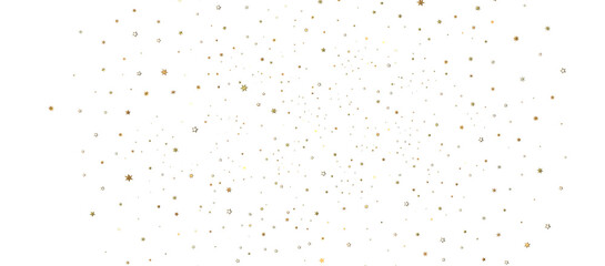 Holiday golden decoration, glitter frame isolated