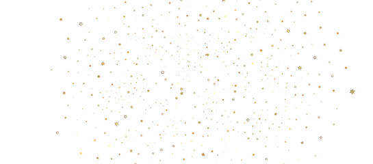 Holiday golden decoration, glitter frame isolated