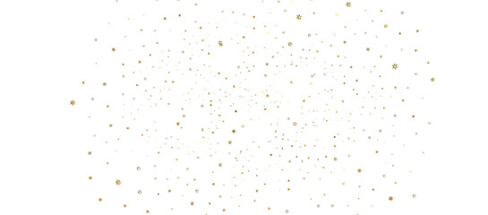 Holiday golden decoration, glitter frame isolated