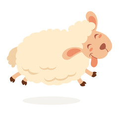 Cartoon Illustration Of A Sheep