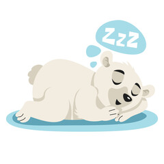 Cartoon Illustration Of A Polar Bear