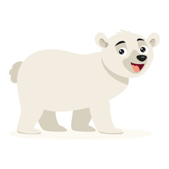 Obraz na płótnie Canvas Cartoon Illustration Of A Polar Bear