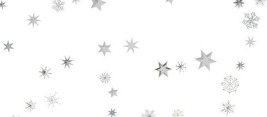 Christmas background design of snowflake and snow falling in the winter 3d illustration