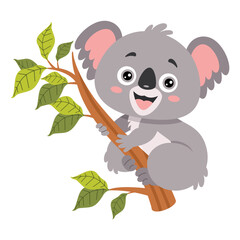 Cartoon Illustration Of A Koala