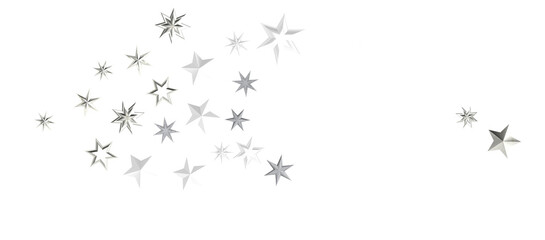 Abstract Gold Star Falling Soft Focus Background, 3D rendering.