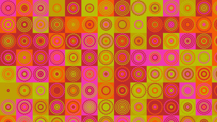 pink, yellow and orange geometric pattern, wallpaper for tile, banner, tableclothe