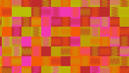 pink, yellow and orange geometric pattern, wallpaper for tile, banner, tableclothe