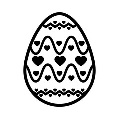 White and black Easter eggs. Vector illustration.