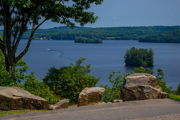 Fairy lake viewed from Lions Lookout in Huntsville, Ontario, Canada