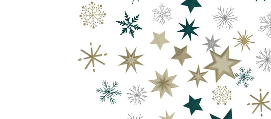 Glossy 3D Christmas star icon. Design element for holidays.