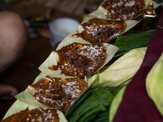 Banarasi paan, betel nut garnished with all indian banarasi ingredients on paan ready to sale.