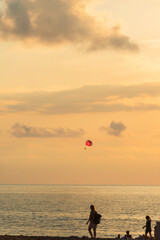 Gorgeous sunset over the Black Sea, Batumi