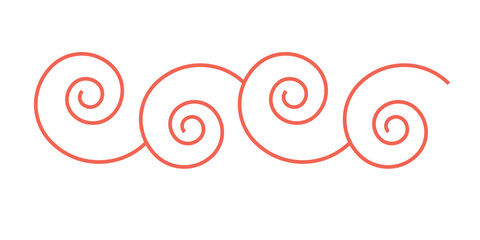 Obraz premium swirl symbol icon pink