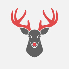 Reindeer with red nose