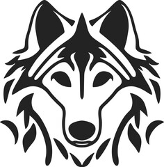 Cool wolf face symbol