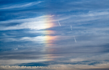 Farbreflexion am Himmel Nebensonne
