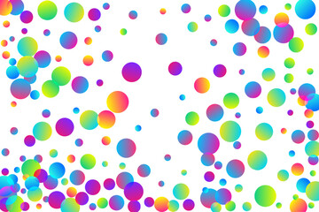 Festive party confetti scatter vector illustration. Rainbow round particles birthday decor. Surprise burst falling confetti. Holiday celebration decoration background. Random pieces.