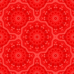 Round medallion vector seamless pattern.