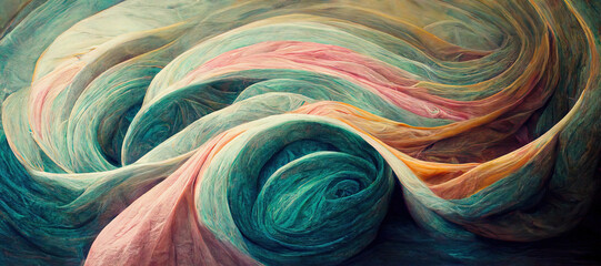 illustration of a swirled pastel colored wallpaper background header