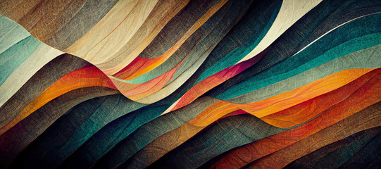 illustration of a colorful wallpaper background header in warm colors