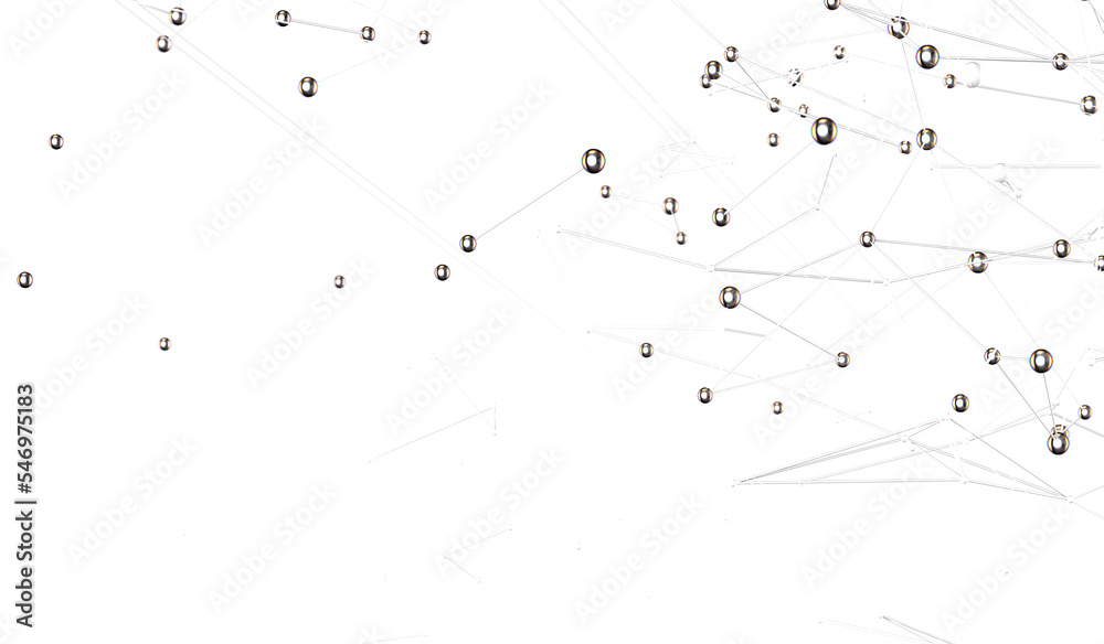 Poster abstract 3d render, network concept, background